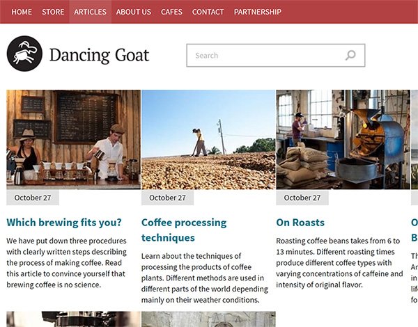 Dancing Goat articles